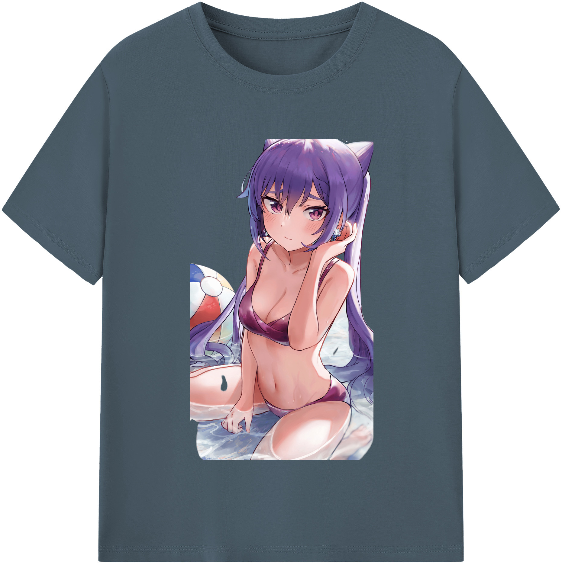 げんし神 刻晴 こくせい genshin Kokusei 綿100％半袖Tシャツ（フロントプリント）